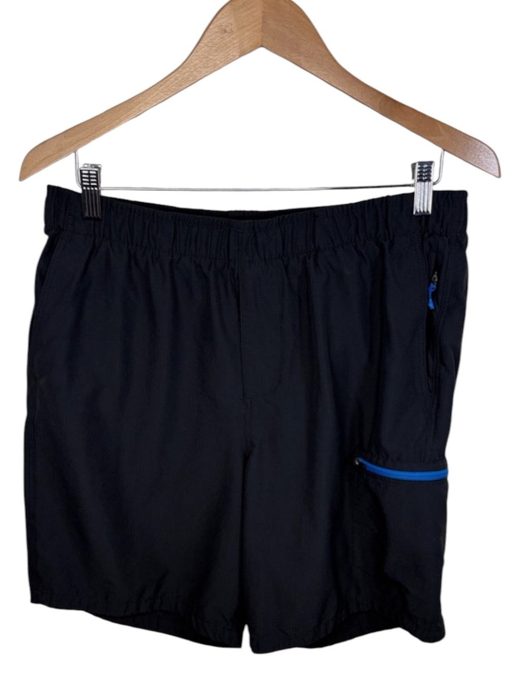 Outerknown Adventure Hybrid Black Nylon Shorts Men Size Large BLEMISH